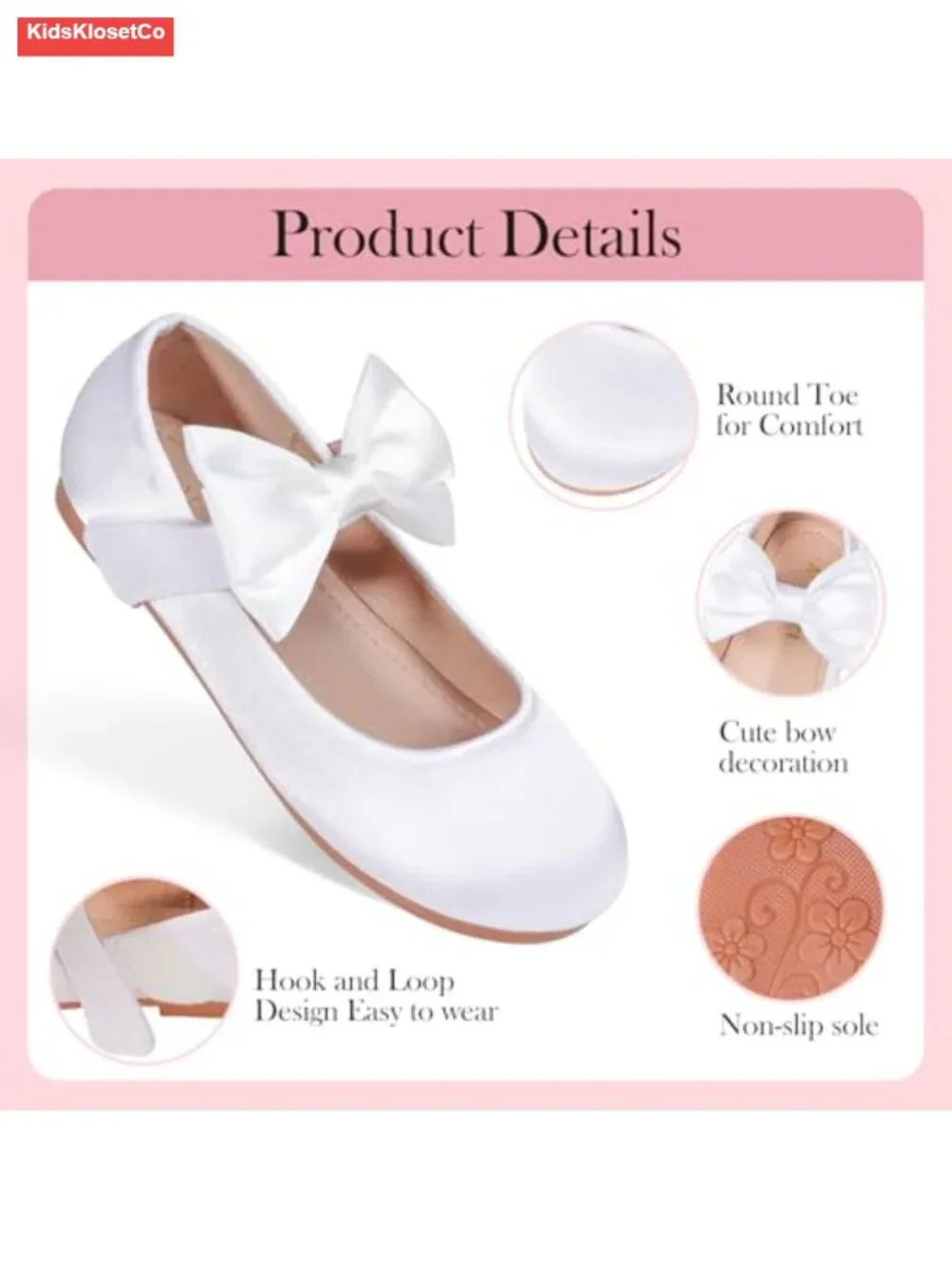 Girls Mary Jane Dress Shoes – Princess Ballet Flats for Wedding, Party & School